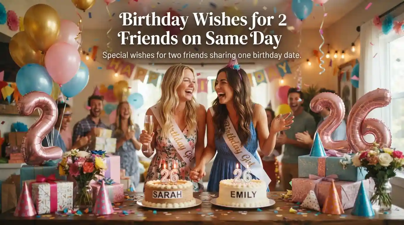 Birthday Wishes for 2 Friends on Same Day