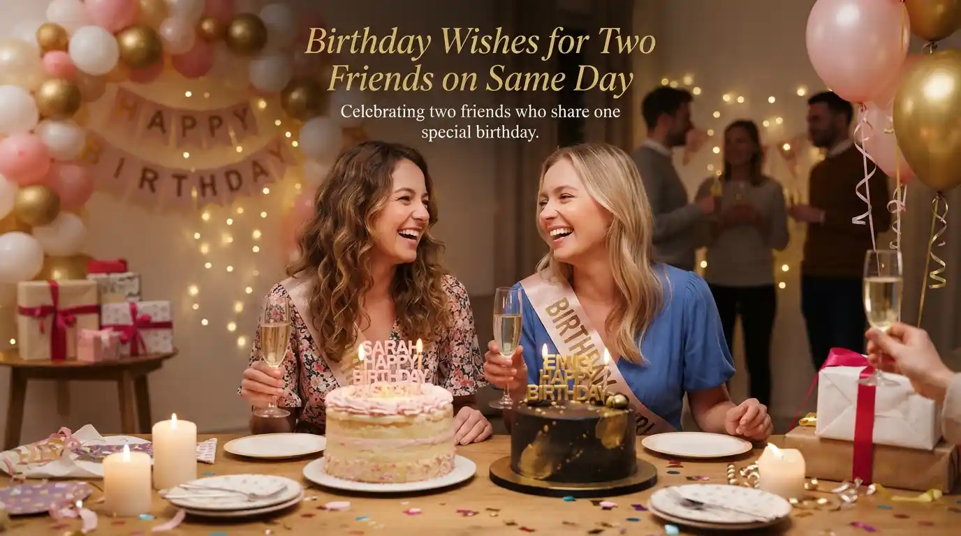 Birthday Wishes for Two Friends on Same Day