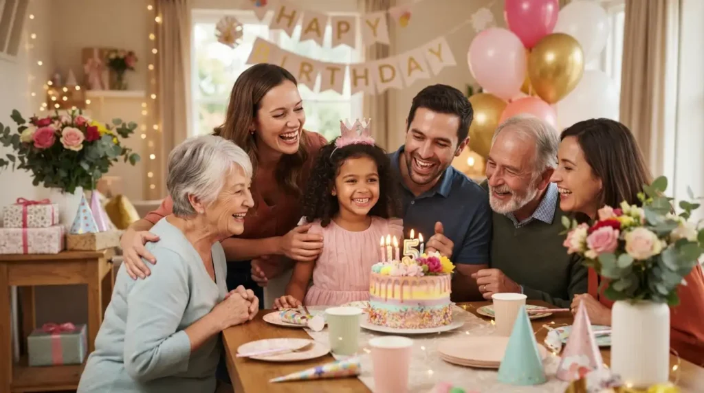 Family Birthday Wishes for 5 Year Old Girl