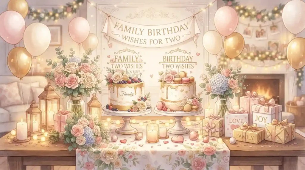 Family Birthday Wishes for Two