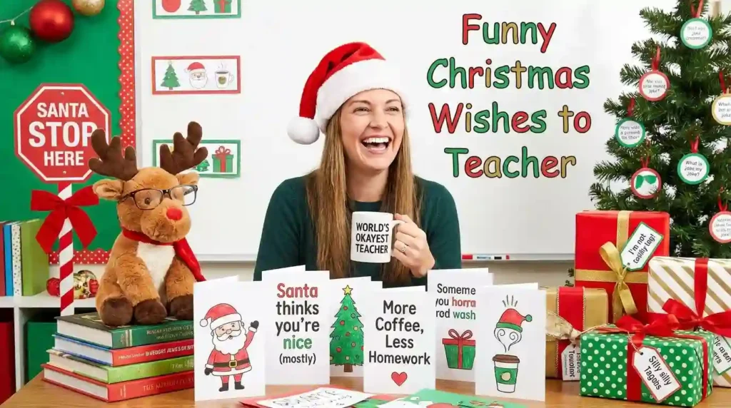 Funny Christmas Wishes to Teacher