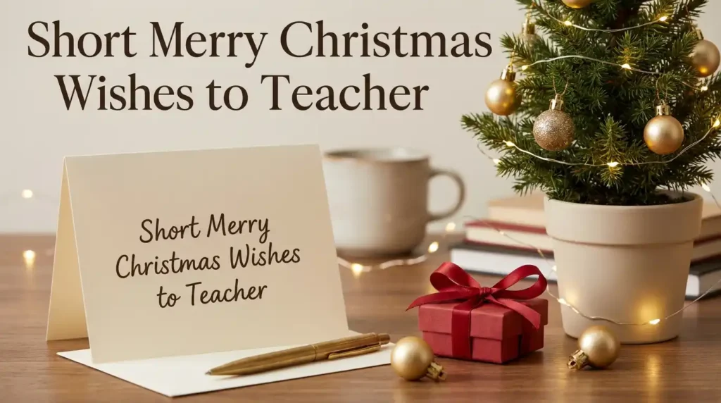 Short Merry Christmas Wishes to Teacher