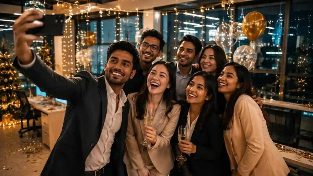 Social Media Caption Ideas for New Year Wishes to Team Members