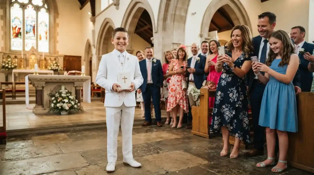 First Communion Wishes for Boy as Social Media Captions