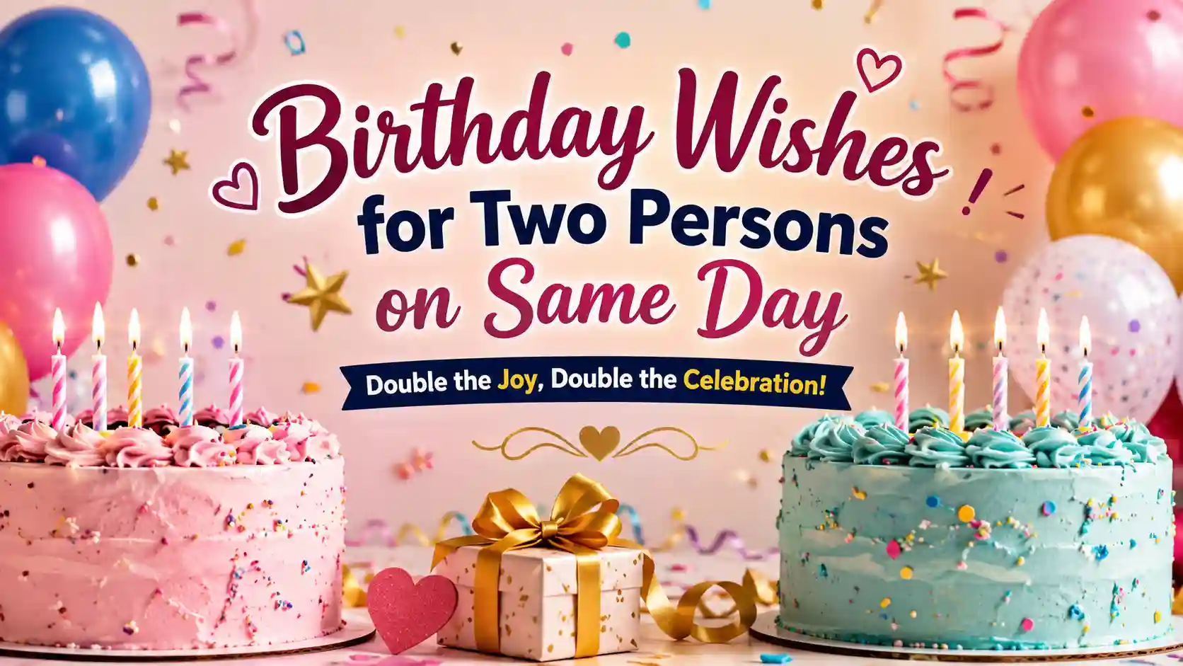 Birthday Wishes for Two Persons on Same Day