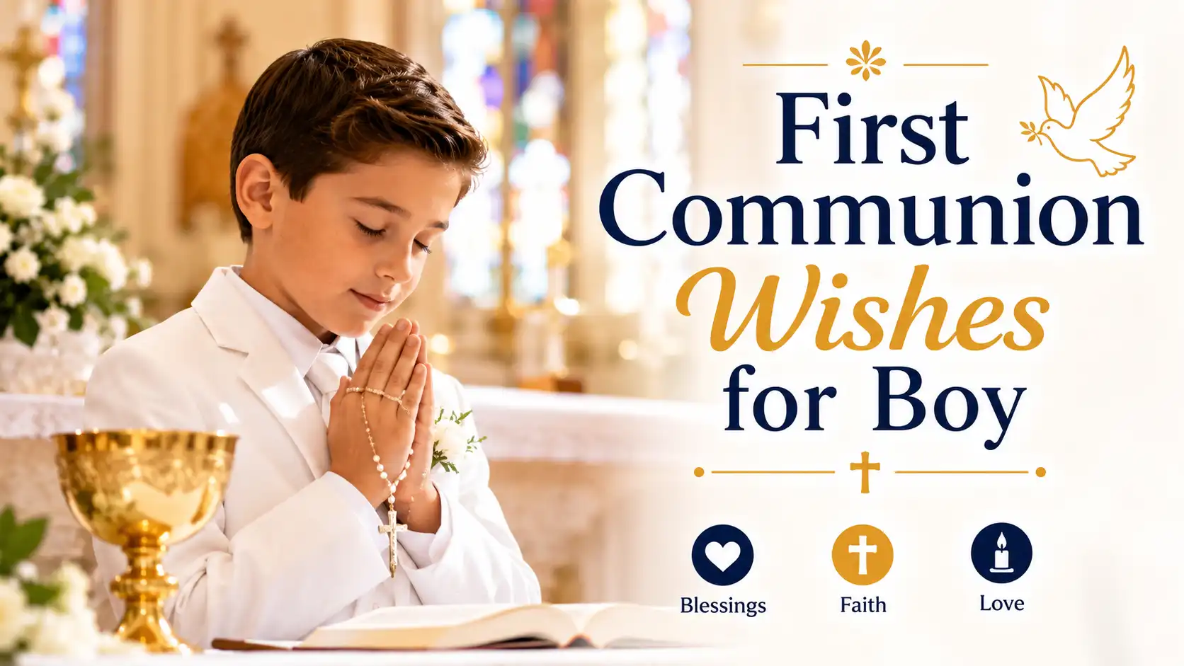 First Communion Wishes for Boy