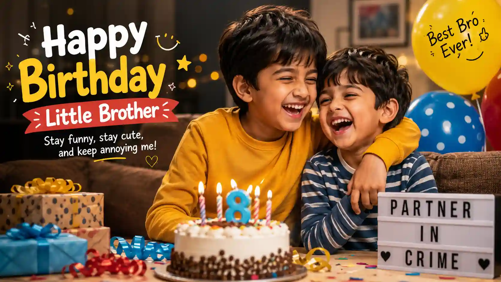 Funny Birthday Wishes for Little Brother